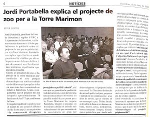 Jordi Portabella explica el zoo a la Torre Marimon