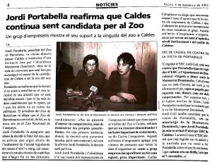 Jordi Portabella explica el zoo a la Torre Marimon