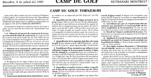 Article Al·legants Camp de Golf