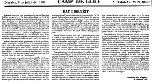 Article Al·legants Camp de Golf